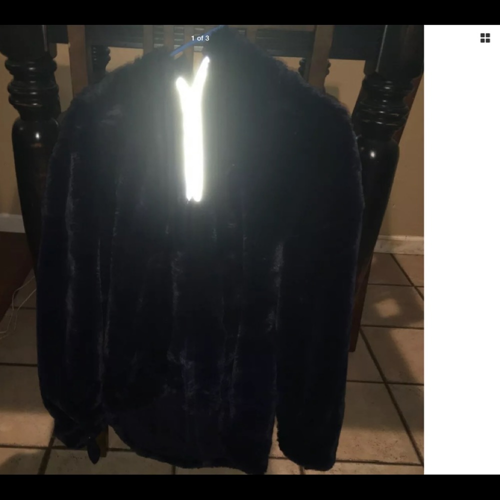 FP Free People  1/4 zip faux fur hoodie med